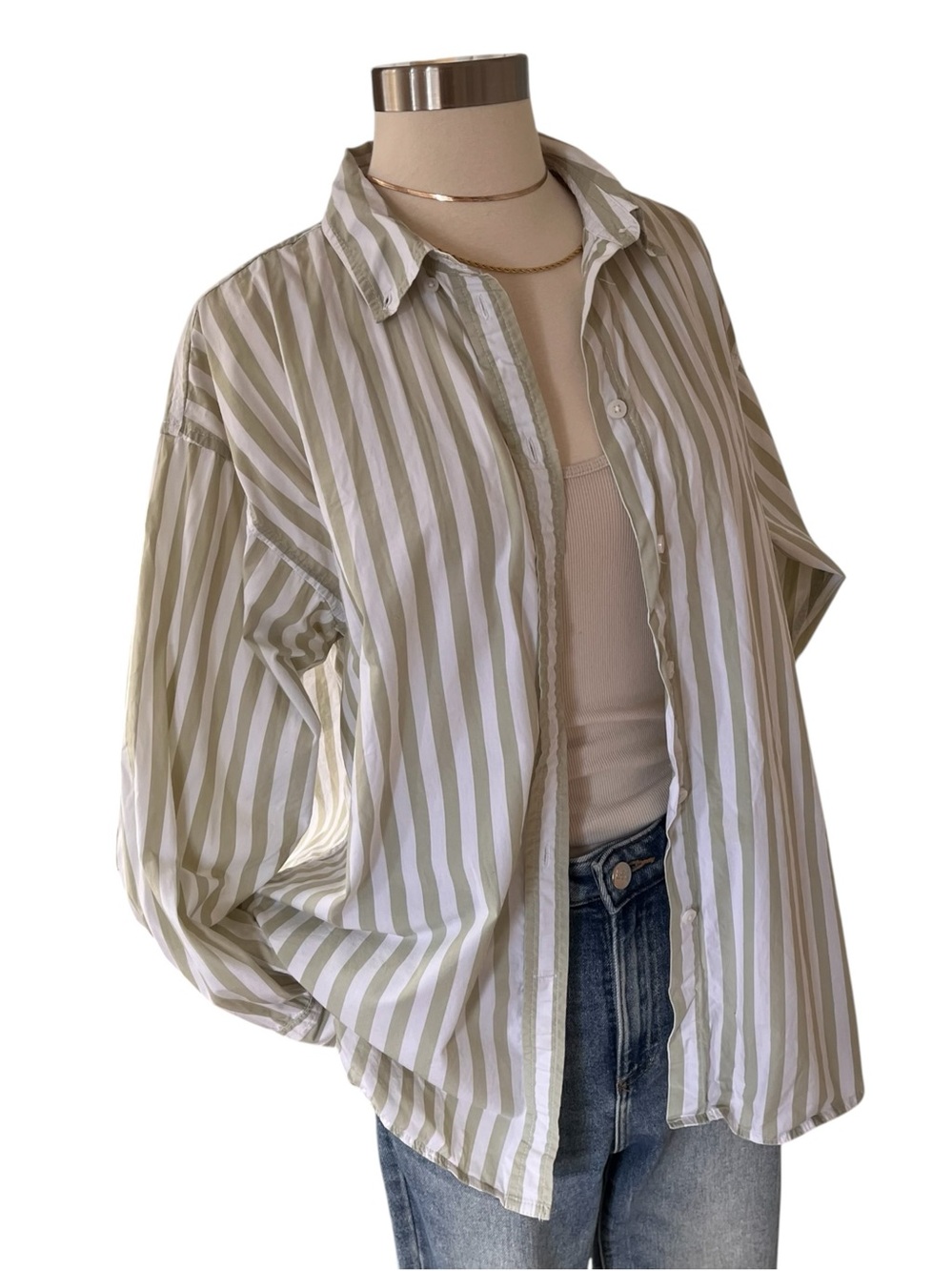 J. Crew relaxed fit striped button up shirt